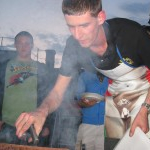 Grillen auf der Dachterrasse
